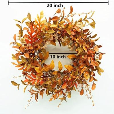 China All craft handmade summer yellow garland rings 20 inch for indoor outdoor home decorations for sale