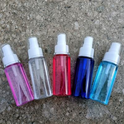 China 2021 New 2oz Disinfection Spray Bottle PET Plastic Press Bottle Cosmetic Spray Moisturizing Water Refill for sale