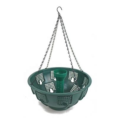 China Europe 2021 New Garden Self Watering Plastic Hanging Basket Planter for sale