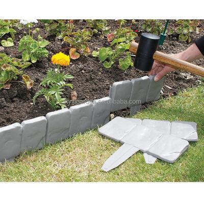 China Easily Assembled 10 Packs Cobblestone Garden Lawn Edging Stone Cobbled Border Garden Effect Garden for sale