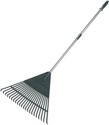 China Adjustable Garden Rake Handle Garden Leaf Rake for Lawn Yard Patio Telescopic Leaves Rake for sale