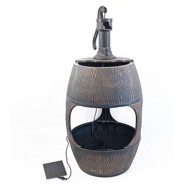 China Modern Barrel Fountain with Planter for sale