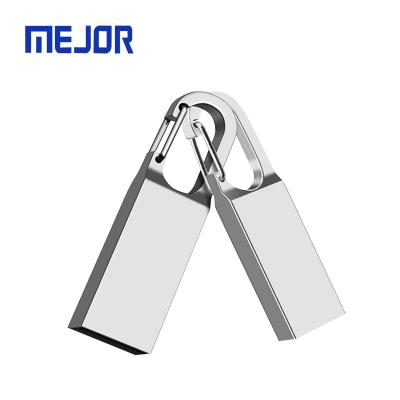 China 2 sides logo branding sleek keychain 4g brand logo flash disk 8g pen driver 2 key ring 16g metal usb drive for sale