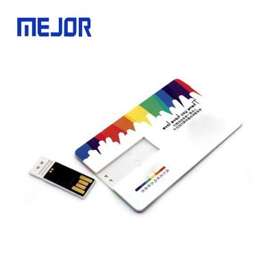 China printing type 2 sides separate logo credit card full plastic case USB memory stick pen drive 8Gb slide tarjeta USB name card for sale