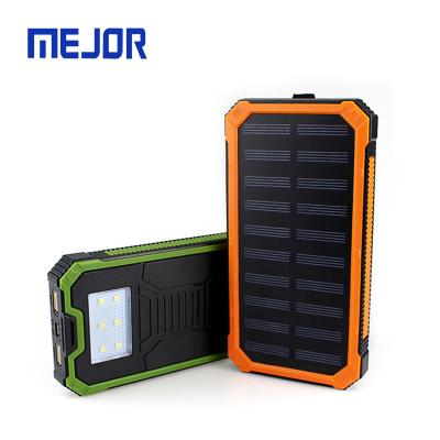 China 2 in 1 20000mah charger solar powerbank lamp solar powerbank lamp energy system camping portable Usb solar power bank for sale