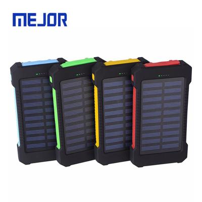 China 2 IN 1 Outdoor portable solar charger 10000MAH Usb power bank solar powerbank 20000mah solar charger camping solar powerbank for sale