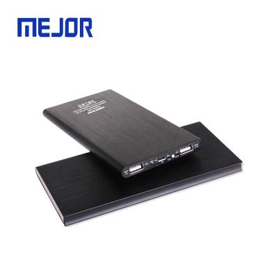 China 2usb Output Black Portable Smart Phone Usb Charger Powerbank 20000mah Laddare Metal Power Bank 30000mah for sale