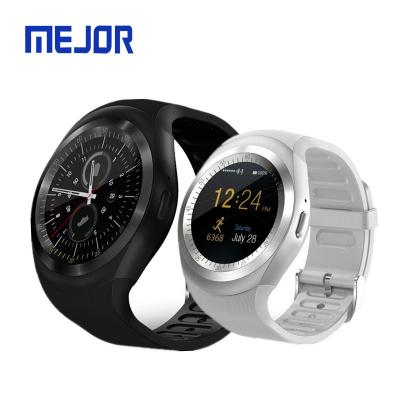 China 3G Digital Phone Watches Y1 SIM Card Smartwatch A1 Wear Band Device V8 Rubber Strap Smart Watch for sale