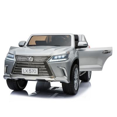 China Ride On Toy Lexus 2022 LX570 Licensed Baby Can Rest Toy Electric Remote Control Car Rechargeable Ride On Car for sale