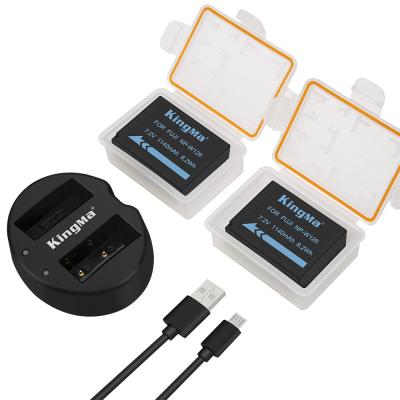 China Camera KingMa NP-W126 Battery (2 Packs) and Dual USB Charger Kit for Fujifilm X100F X-T20 X-Pro1 X-Pro2 HS30EXR for sale