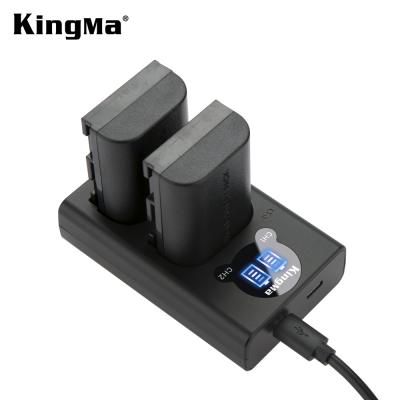 China Full Camera Kingma Replacement LP-E6 Decoded Battery With Dual LCD Display Smart Charger For Canon EOS 5D Mark IV 600D 5D2 5D3 for sale