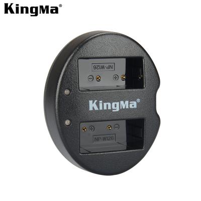 China QC3.0 KingMa USB Dual Charger Micro Battery Charger NP-W126 for Fuji DSLR Camera for sale