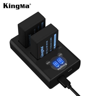 China KingMa Dual USB Camera Smart Charger with LCD Display for NP-W126 Battery and for Fuji AT2 AT3 XT2 XT3 for sale