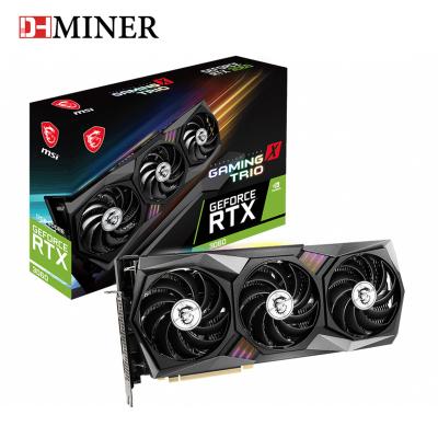 China Workstation DHMiner Promotion 3060 Graphics Card 1852 GAME X 12GB GDDR6 GeForce RTX 3060 Gbps 192 Units 15 MHz 3584 TRIO Graphics Card for sale