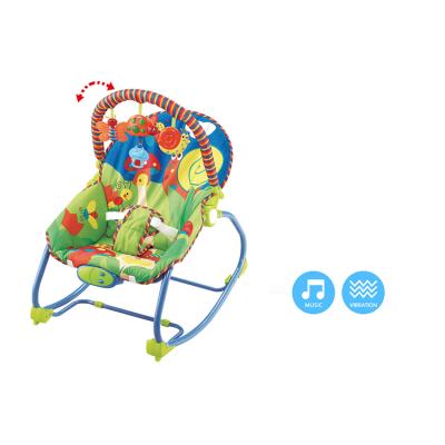 China Good Quality 3 Music Linkable Vibration Green Toys Baby Indoor Rocking Chair For Boy Girl Made In China LD427745 for sale