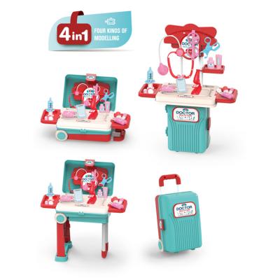 China Plastic Funny 4 In 1 Medical Devices Suitcase Diy Educational Toys Set For Children for sale