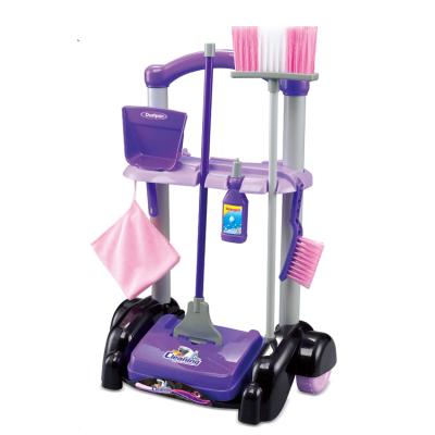 China Funny Purple Red Field Wiping Play Clean House Floor Dust Toy Indoor Kids Cleaning Tool Kit LD424882 for sale