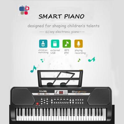 China Toy 61 Keys Mic Battery Operated Musical Kindergarten Electronic Toy Keyboard Keyboard Instruments Play Piano for sale