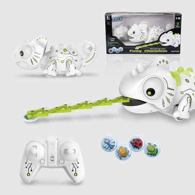 China Hot Selling 2.4G RC Pet Colorful Lightweight Colorful Remote Control White Chameleon With 5 Sound Changes Animal Toys LD456185 for sale