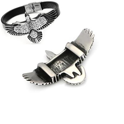 China Punk 64mm Charm Antique Metal Eagle Jewelry Silver Plated Accessories For Necklace Bracelet Making Copper Eagle Pendant Wholesale for sale