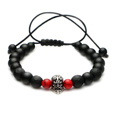 China New Arrival FASHIONABLE High Quality Copper And Nature Stone Beads Material Hellboy Bracelet For Men for sale