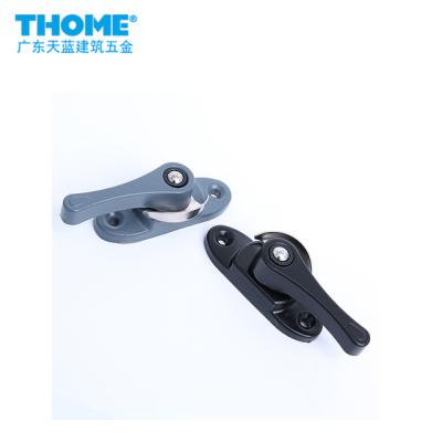 China Modern Hot Sale Aluminum Alloy Small Crescent Lock With Hook Black for sale