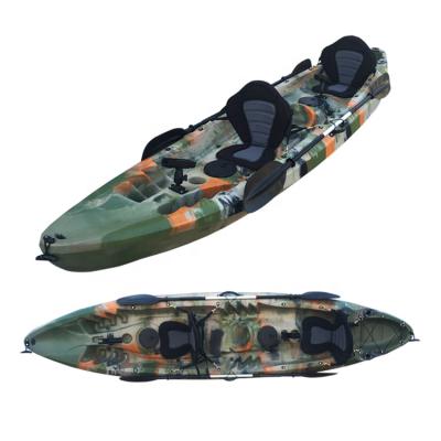 China Reasonable HDPE Factory Price Kayak 2 Person Fishing Boat Kayak Recreational Adult Canoe With Pedal Drive for sale