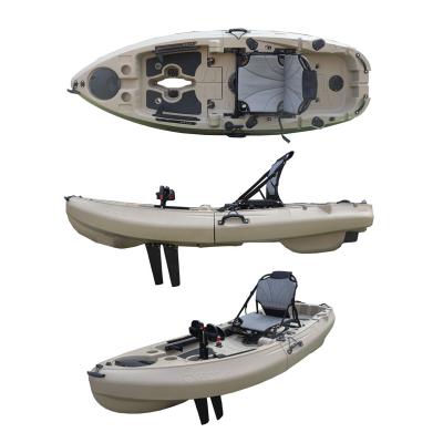 China HDPE CE Certified 14ft Peddle Fishing Sit On Top Kayak With Aluminum Chair And Pedal Drive for sale