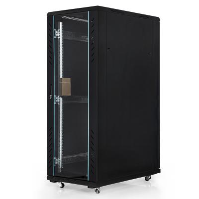 China Transparent Tempered Glass Front Door (metal Door Optional) TH-TD6032 waterproof Data center fireproof vertical indoor network cabinet server rack for sale