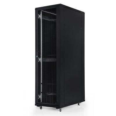 China Transparent Tempered Glass Front Door (metal Door Optional) TH-TD6042 Floor type Glass door lock cabinet server custom 19'' 42u rack server cabinet for sale