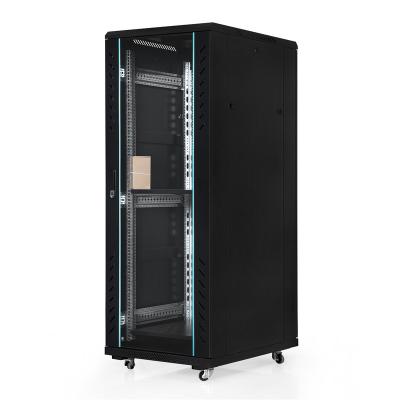 China Transparent Tempered Glass Front Door (metal Door Optional) TH-TD6836 Vertical floor 19 inches cabinet drawer server rack server enclosure cabinet for sale