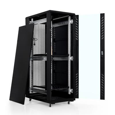 China Transparent Tempered Glass Front Door (metal Door Optional) TH-TB6042 cabinet network rack mount server chasis guard server cabinet for sale