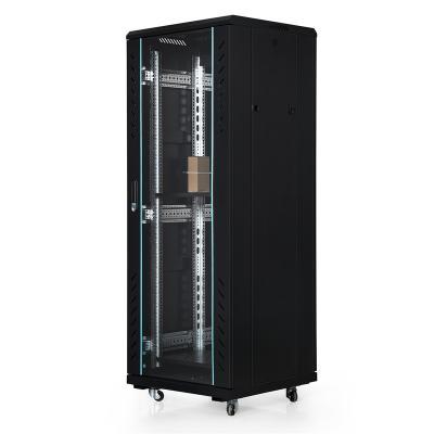 China Transparent Tempered Glass Front Door (metal Door Optional) TH-TD6632 telecom indoor mesh door smart network cabinet server rack network cabinet for rack for sale