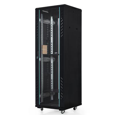 China Transparent Tempered Glass Front Door (metal Door Optional) TH-TD6636 high quality 19 inch switchgear 11kv network cabinets network rack cabinet for sale