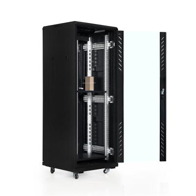 China Transparent Tempered Glass Front Door (metal Door Optional) TH-TD6632 server rack case 3u server cabinet network switch cabinet for sale