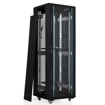 China Transparent Tempered Glass Front Door (metal Door Optional) TH-TD6636 server rack cabinet network 4 network cabinet 550*300 black server rack air conditioning for sale