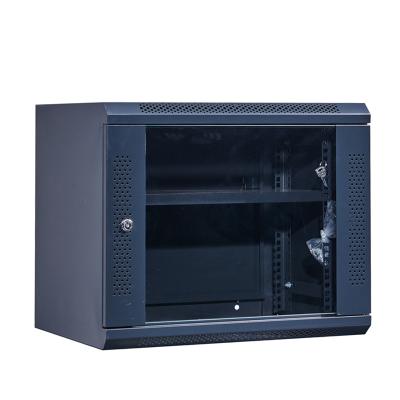 China Wall Mounted Cabinet Rack VB5409 wall mount network cabinet Server Room Black white with Tempered Glass Door for sale