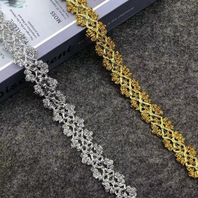 China Colorful Fabrics Wholesale Gold And Silver Centipede Lace Gold Lace For Ethnic Clothing Accessories for sale