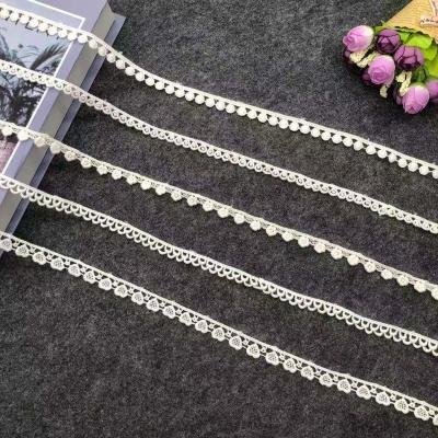 China Hot Sale 1cm Shrink-Resistant Cotton Lace Trim For Garment Accessories Dress Fabric for sale