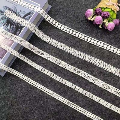 China Hot Sale Double Border Cotton Lace Trim Shrink-Resistant For Garment Accessories Dress Fabric for sale