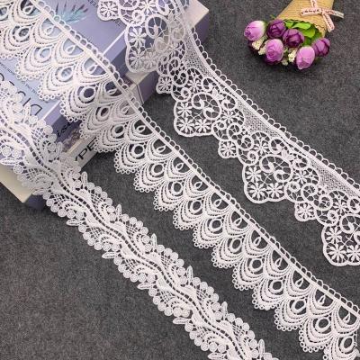 China Hot Selling Water Soluble Lace Material Water Soluble Milky Trim For Wedding Dress for sale