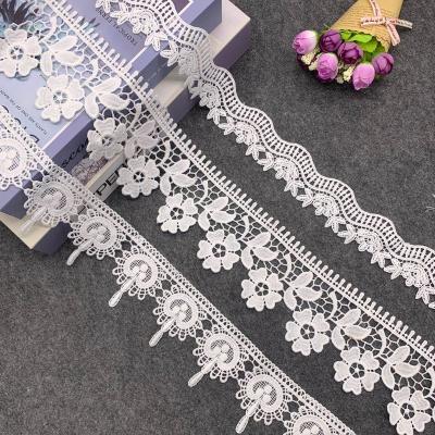 China 2020 Water Soluble Decorative Dress Material Milky Lace Trim Bridal Fabric for sale