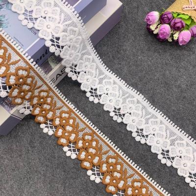 China Water Soluble Colorful Lace Material African Lace Fabric For Garment&Processing Accessories for sale