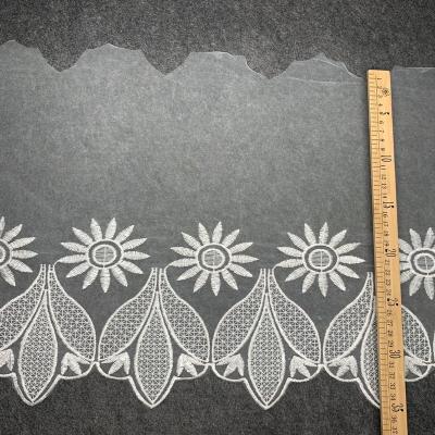 China Sustainable Hot Sale 35cm Tulle Fabric Lace Milky Trim For Sewing Clothes for sale