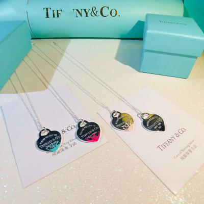 China 2022 New Fashion Environmentally Friendly Ribbon Love Heart Custom Necklaces Jewelry Necklaces For Women Fine Jewelry Accessories for sale