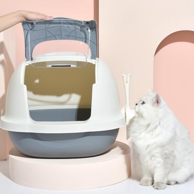 China Hot Selling Stocked Cat Sandbox Large Space Closed Anti-Splash Drawer Style Fully Enclosed Cat Litter Box Pet Toilet for sale