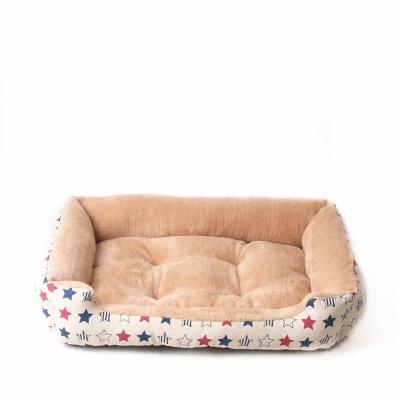 China High Quality Cotton Plush Polyester Dog Bed Sofa Pet Product Bed For Dog Cat Viable Wholesale New Style for sale