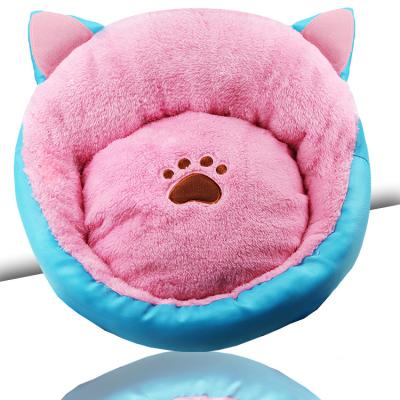 China Hot Selling Luxury Stocked Soft Dog Beds Plush Pillow Cushion Dog Beds Amazon High-loft Sleep Fabric Pet Bed for sale