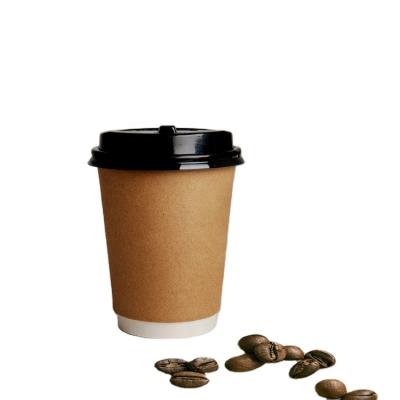 China Recyclable Plastic Free Paper Cups Paper Drink Glass With Lid 8 oz Squat Cups 12 oz Disposable Cup Logo for sale