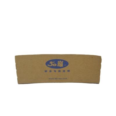 China Recycled Materials Biodegrade Paper Coffee Cup Sleeves With Custom Logo Cup Holder Sleeve for sale